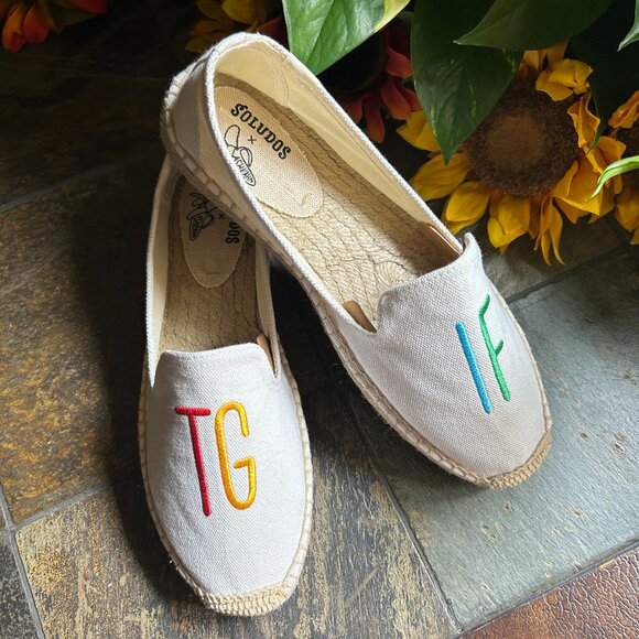 Soludos “TGIF” Canvas and Jute Espadrille Slip-Ons - Picture 2 of 13